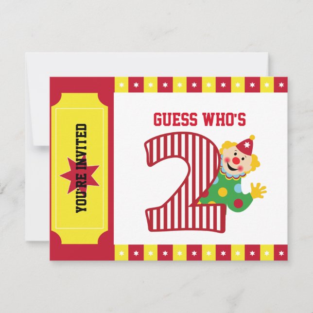 2. Geburtstags-wellenartig bewegende Einladung (Vorderseite)