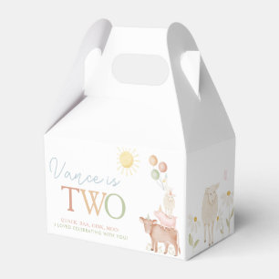 2. Geburtstagsfarm Animals Barnyard Party Boys Geschenkschachtel