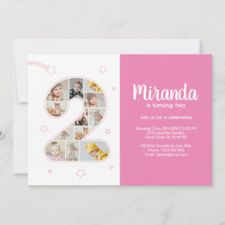 2. Geburtstagskarte Nr. 2 Benutzerdefinierte FotoC Einladung