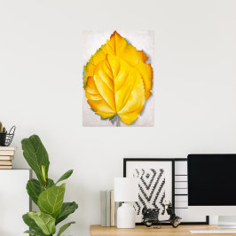 2 Gelbe Blätter | Georgia O'Keeffe | Poster