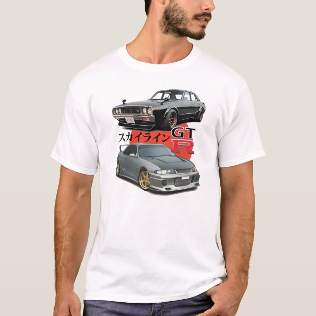 2 Generationen - GTR Skyline T-Shirt (Vorderseite)
