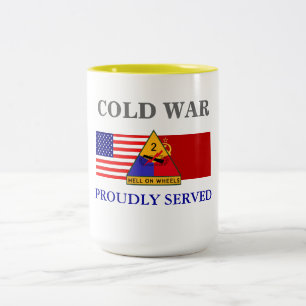 2. GEPANZERTE ABTEILUNGS-KALTER KRIEGS-TASSE ZWEIFARBIGE TASSE
