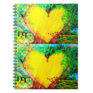 2 Goldherzen-Notizbuch Notizblock