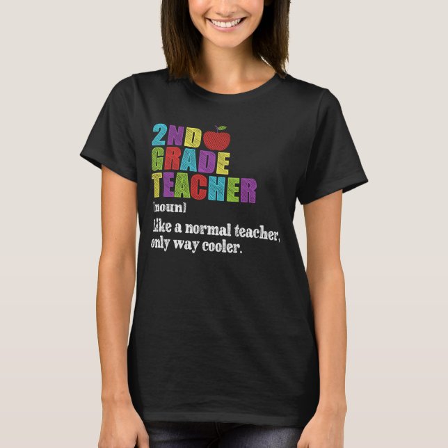 2. Grad-Lehrer-Definitions-lustiges Schulgeschenk T-Shirt (Vorderseite)