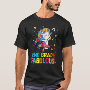 2. Grade Fabulous Ballett Einhorn Zurück zur Schul T-Shirt