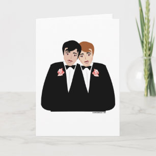 2 Groom Gay Wedding Cartes