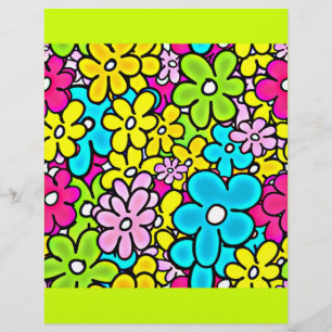 2 Helle, farbenfrohe BLUME PATTERSPASS PARTY Y Flyer