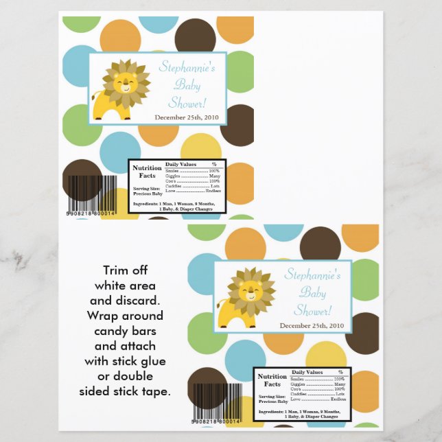 2 Hershey's Large Bar Wrapper Jungle King Lion Saf (Vorderseite)