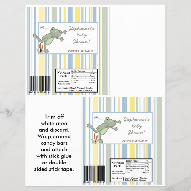 2 Hershey's Large Bar Wrapper Leap Frog Turtle Bee Flyer (Vorne)