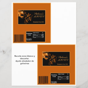 2 Hershey's Large Bar Wrapper Mis XV Orange Flyer