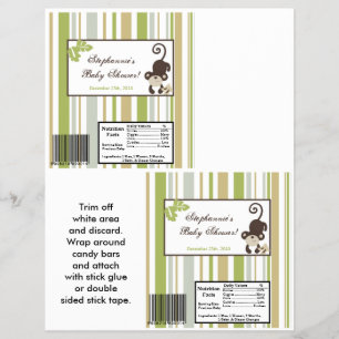 2 Hershey's Large Bar Wrapper Monkey Time Zoo Anim Flyer