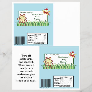 2 Hershey's Large Bar Wrapper Rain-forest Dschunge Flyer