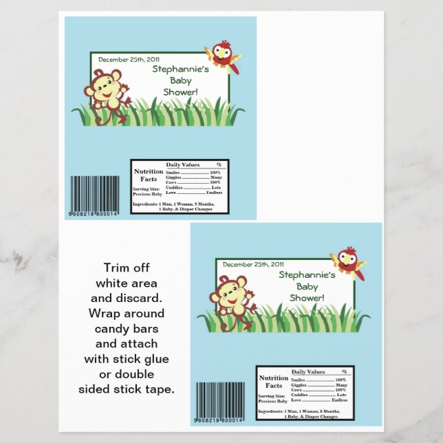 2 Hershey's Large Bar Wrapper Rain-forest Dschunge Flyer (Vorne)