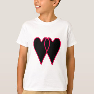 2 Herzen schwärzen zusammen die MUSEUM Zazzle T-Shirt