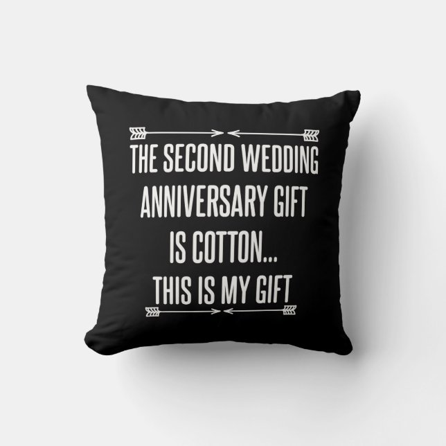 2. Hochzeit 2 Jahre Paar Kissen (Vorderseite)