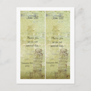 2 Hochzeit in Pisa Save the Date Lesezeichen Ankündigungspostkarte