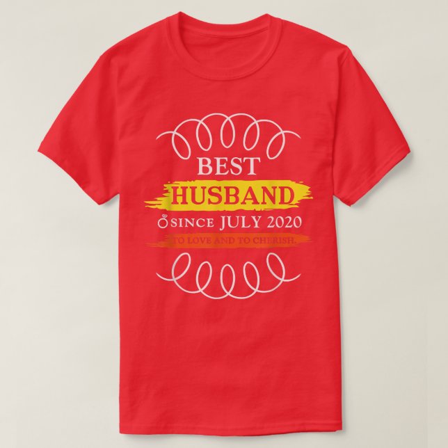 2. Hochzeit Jubiläum Bestes Ehemann seit 20. Juli T-Shirt (Design vorne)