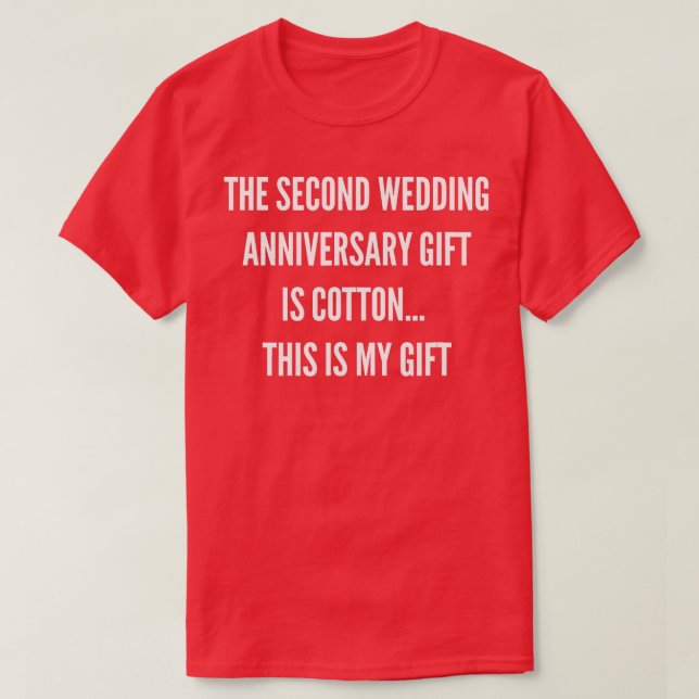 2. Hochzeit Jubiläum gibt Cotton Ihm Husband H T-Shirt (Design vorne)