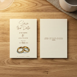 2 Hochzeitsringe Save the Date