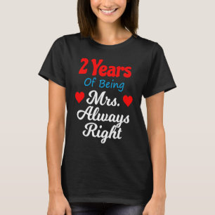 2. Hochzeitstag für Frauen Ihre Frau immer R T-Shirt