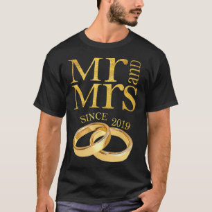 2. Hochzeitstag Geschenk Herr & Frau seit 2019 C T-Shirt