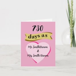 2. Hochzeitstag-Karte Cotton zweite Karte