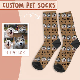 2 Hunde 2 Namen Personalisiertes Hunde-Foto auf We Socken