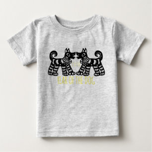 2 Hunde für ErdNeujahrsfest-Baby 2018 2 Baby T-shirt