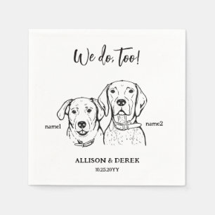2 Hunde Pet Great Dane Sketch Wedding Serviette