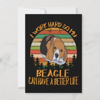 2 Ich arbeite hart, damit mein Beagle ein besseres Einladung