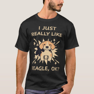 2 Ich mag Beagle einfach wirklich T-Shirt