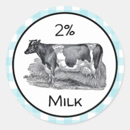 2%ige Milchkennzeichnung Runder Aufkleber