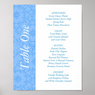 2-in-1 Hochzeittisch-Tische und Menüs Poster