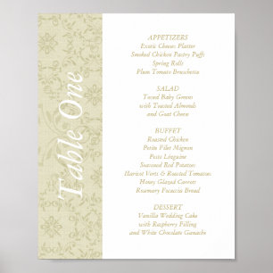 2-in-1 Hochzeittisch-Tische und Menüs Poster