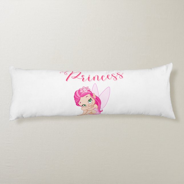 2 in 1 rosa Princess Fairy Body Kissen (Rückseite)