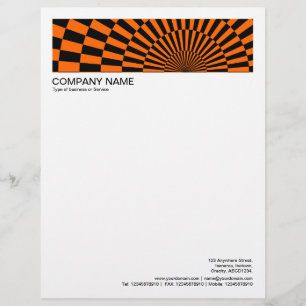 2 in der Überschrift 1/2 Inch Border - Op-Art 05 Briefbogen