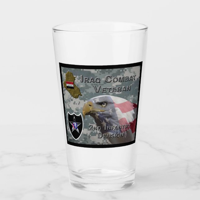 2. Infanterie Div Irak Combat Veteran Glas (Vorderseite)