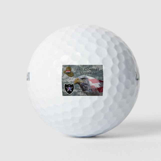 2. Infanterie Div Irak Combat Veteran Golfball (Vorderseite)