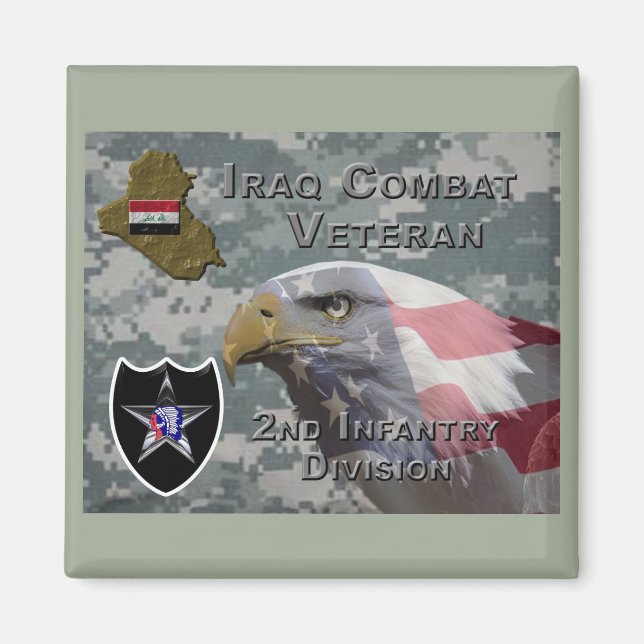2. Infanterie Div Irak Combat Veteran Magnet (Vorne)
