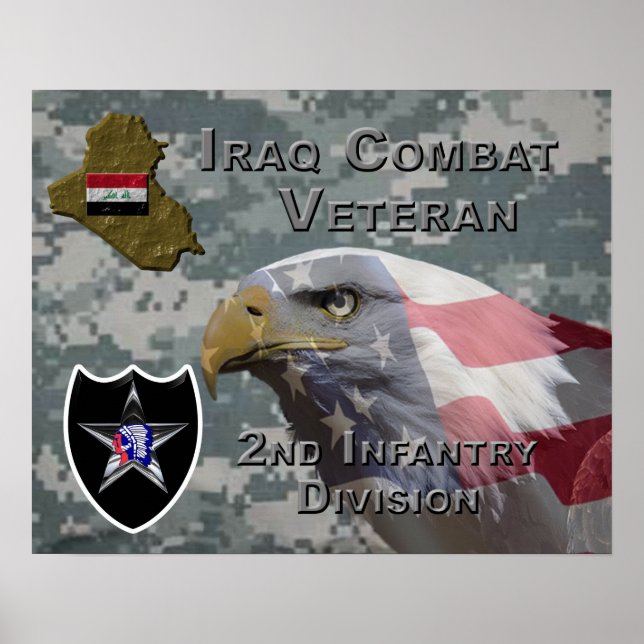 2. Infanterie Div Irak Combat Veteran Poster (Vorne)