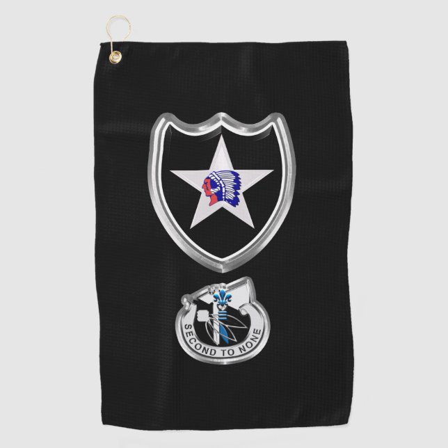 2. Infanterie-Division, kundenspezifische Patchins Golfhandtuch (Vorderseite)