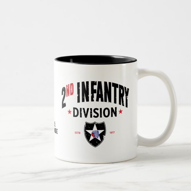 2. Infanterieabteilung "Indianhead" Not leidend Zweifarbige Tasse (Rechts)