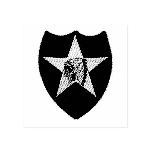 2. Infanterieabteilung Indianhead Veterans Veteran Gummistempel (Prägung)
