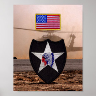 2. Infanterieabteilung Veterans Vets Patch Print Poster