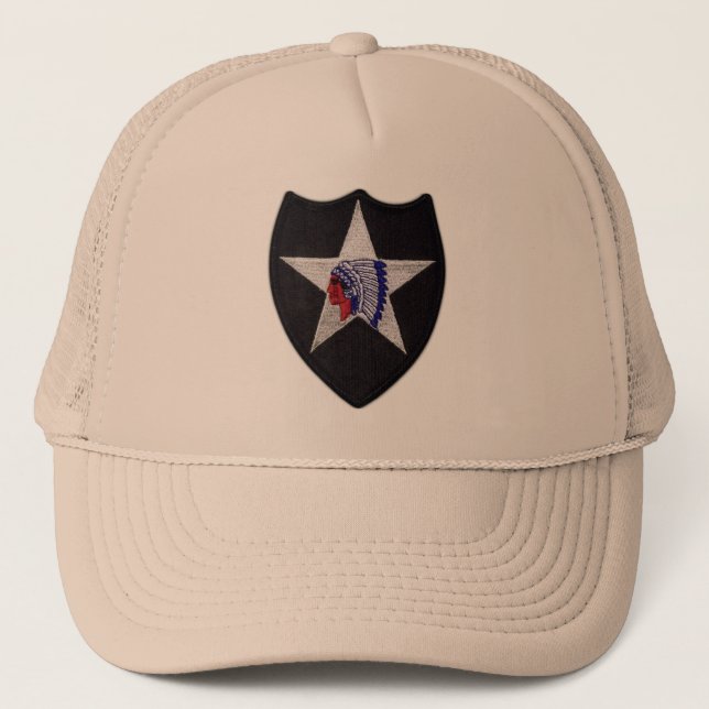 2. Infanteriedivisionveteranentierarzt-Flecken Hut Truckerkappe (Vorderseite)