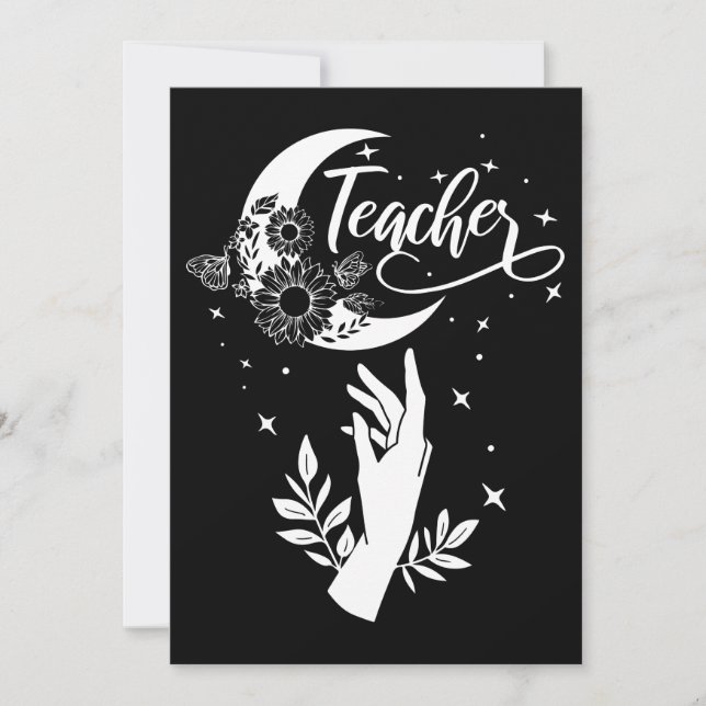 2- Inspirationslehrer-Hemd, Minimalistisch Teacher Einladung (Vorderseite)