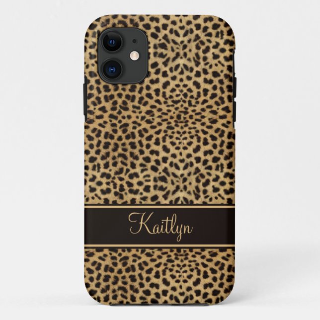 #2 iPhone5 schickes Leopard-Druck-Monogramm Case-Mate iPhone Hülle (Rückseite)