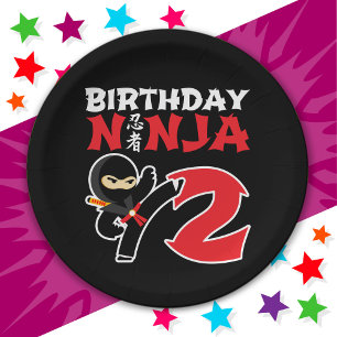 2 Jahre Alte Karate Ninja Party Kinder 2. Geburtst Pappteller