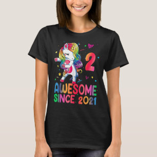 2 Jahre alte Mädchen Phantastisch seit 2021 Niedli T-Shirt