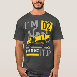 2 Jahre alte Zeit zum Mischen it Betonmischwagen 2 T-Shirt